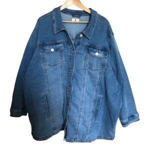 Vintage Y2K Blue Denim Jacket 5X